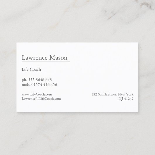 Yellow Help Sign - Visitenkarte (Rückseite)