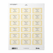 Yellow Hexagon Address Label Adressaufkleber (Vorne)