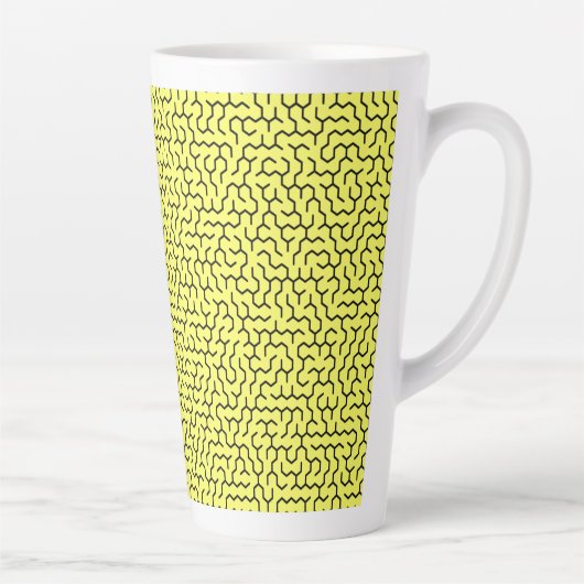Yellow Hexagon Maze Milchtasse (Rechts)
