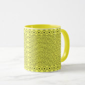 Yellow Hexagon Maze Tasse (VorderseiteRechts)