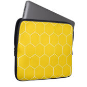 Yellow Hexagons Laptop Sleeve (Vorne Rechts)