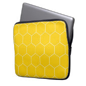 Yellow Hexagons Laptop Sleeve (Vorderseite Links)