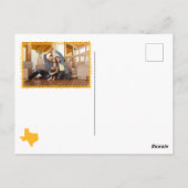 Yellow Hey Y'all - Nach Texas gezogen Postkarte (Rückseite)
