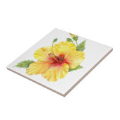 Yellow Hibiscus Botanical Fliese (Seite)