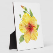 Yellow Hibiscus Botanical Fotoplatte (Seite)