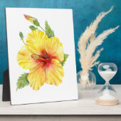 Yellow Hibiscus Botanical Fotoplatte (Seite)