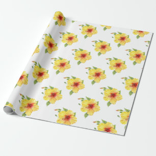 Yellow Hibiscus Botanical Geschenkpapier