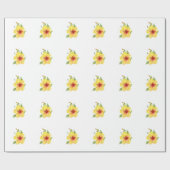 Yellow Hibiscus Botanical Geschenkpapier (Flach)