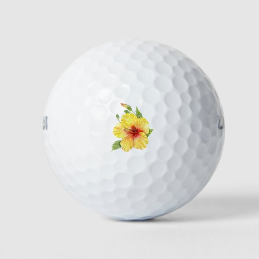 Yellow Hibiscus Botanical Golfball (Vorderseite)