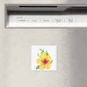 Yellow Hibiscus Botanical Magnet (In Situ (Geschirrspüler))