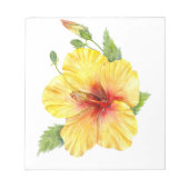 Yellow Hibiscus Botanical Notizblock (Vorderseite)