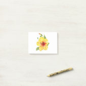 Yellow Hibiscus Botanical Post-it Klebezettel (Auf Schreibtisch)
