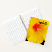 Yellow Hibiscus Flower Photo Notizblock (Innenseite)