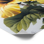 Yellow Hibiskus Blume Art Print Poster (Ecke)