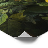 Yellow Hibiskus Blume Art Print Poster (Ecke)