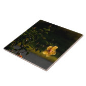 Yellow Hibiskus Blume Bush Tile Fliese (Seite)