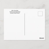 Yellow Hibiskus Hawaii Staat Blume Postkarte (Rückseite)