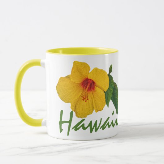 Yellow Hibiskus Hawaii Tasse (Links)