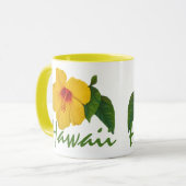 Yellow Hibiskus Hawaii Tasse (Vorderseite Links)