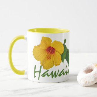 Yellow Hibiskus Hawaii Tasse