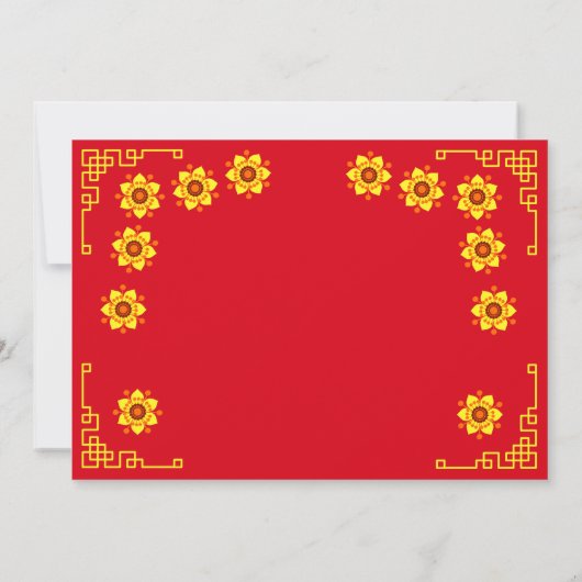 Yellow Hoa Mai Blossoms - Neues Jahr Einladung (Rückseite)