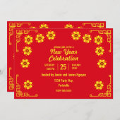 Yellow Hoa Mai Blossoms - Neues Jahr Einladung (Vorne/Hinten)