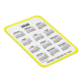 Yellow Holiday Calendar von Janz Magnet (Rechte Seite)