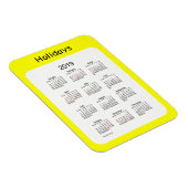 Yellow Holiday Calendar von Janz Magnet (Rechte Seite)