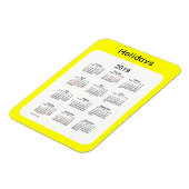 Yellow Holiday Calendar von Janz Magnet (Linke Seite)