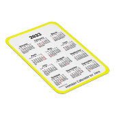 Yellow Holiday Calendar von Janz Magnet (Rechte Seite)