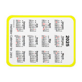 Yellow Holiday Calendar von Janz Magnet (Horizontal)