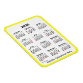 Yellow Holiday Calendar von Janz Magnet (Rechte Seite)