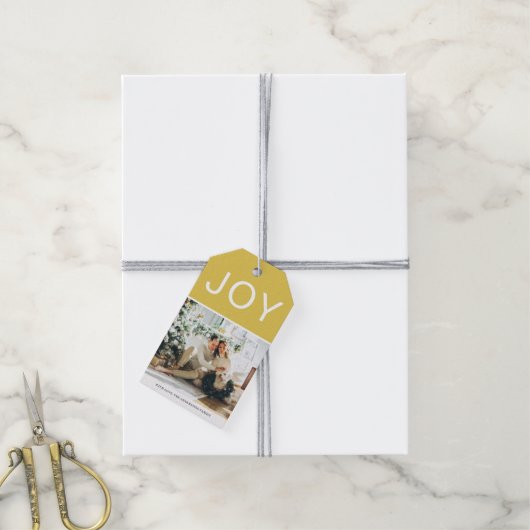 Yellow Holidays Geschenke Weihnachts Foto Geschenk Geschenkanhänger (Mit Garn)