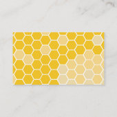 Yellow Honey Bee Baby Shower Diaper Raffelkarten Begleitkarte (Rückseite)