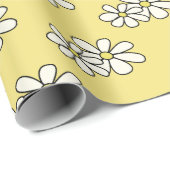 Yellow Honey Bee & White Daisy Pattern Geschenkpapier (Rolleneckpunkt)