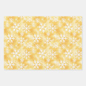 Yellow Honey Christmas Trees Floral Christmas Snow Geschenkpapier Set (Vorderseite 3)