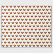 Yellow Honey Hearts Sweet Wrapping Paper love Geschenkpapier (Flach)