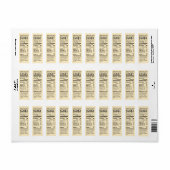 Yellow Honey Nutrition Facts Return Address Label (Vorne)