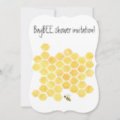 Yellow Honeybee Baby Dusche Einladung (Vorderseite)