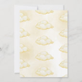 Yellow Hot Air Ballon Babydusche Einladung (Rückseite)