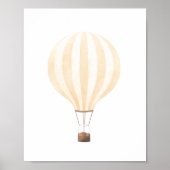 Yellow Hot Air Ballon Kinderzimmer Decor Poster (Vorne)