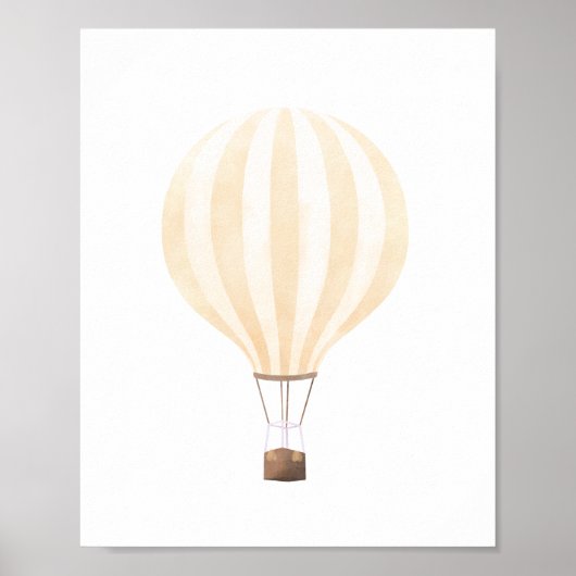 Yellow Hot Air Ballon Kinderzimmer Decor Poster (Vorne)