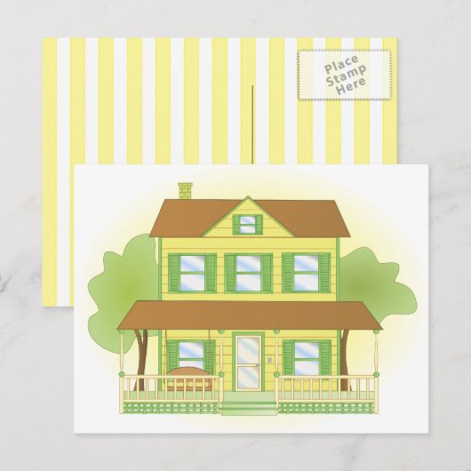 Yellow House Postkarte (Vorne/Hinten)
