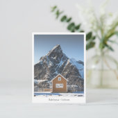 Yellow House Sakrisoya Lofoten Postkarte (Stehend Vorderseite)