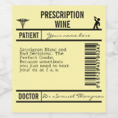 yellow Humorous, and Versatile Design for Party Weinetikett (Einzelnes Label)