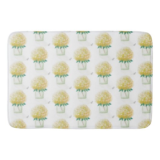 Yellow Hydrangea Badematte (Vorderseite)