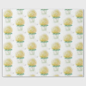 Yellow Hydrangea Geschenkpapier (Flach)