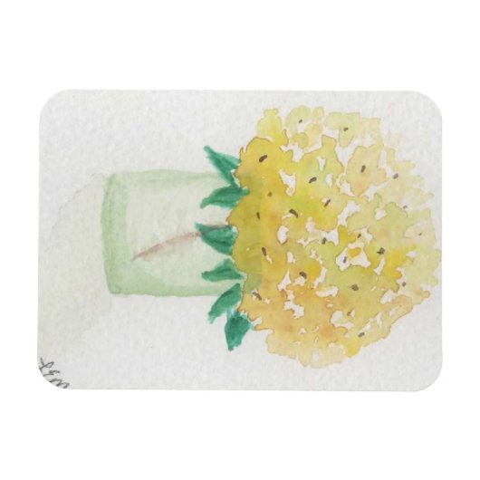 Yellow Hydrangea Magnet (Horizontal)
