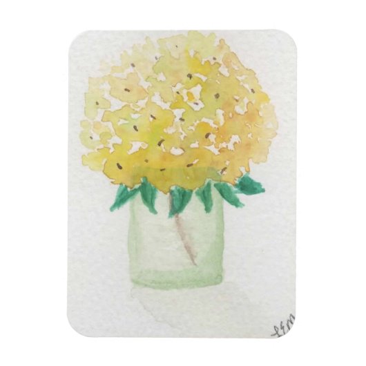 Yellow Hydrangea Magnet (Vertikal)