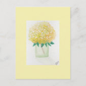 Yellow Hydrangea Postkarte (Vorderseite)